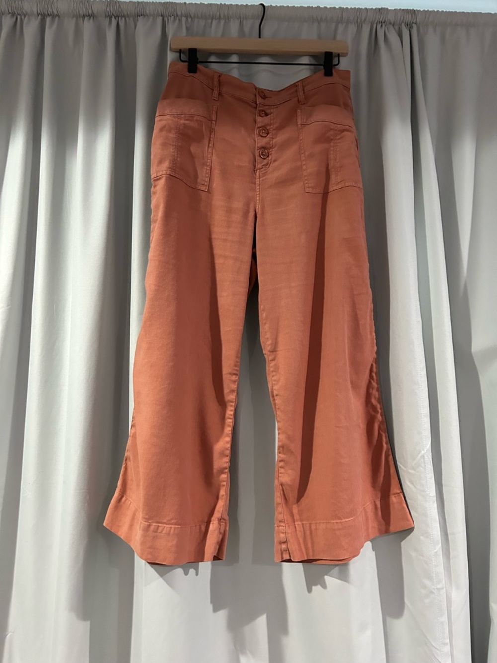 Evereve Women’s Wide-Leg Chinos in Rust